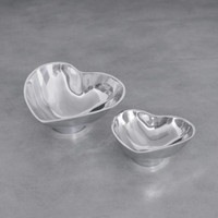Giftables Silver Deep Heart Decorative Bowl - Bowl Detail | Bone & Brass