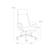 Kalev Office Chacha Cream Chair, view 4