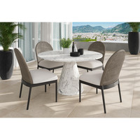 Calandri Black - Louis Cream Dining Chair