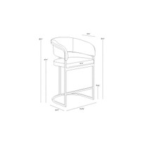 Marris Gunmetal - Milliken Cognac Counter Stool, view 4