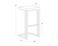 Boone Barstool Grey - Onyx