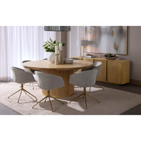 Kalla Round - Rustic Oak - 68" Dining Table, view 8