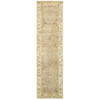 Palace Grey & Beige Traditional Hand-Knotted Wool Rug with classic Oushak patterns.
