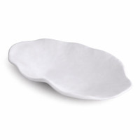 White Nube Extra Large Oval Serving Bowl | Bone & Brass
