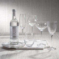 Madden Optic Champagne Flutes, Set 4 - Glass View | Bone & Brass