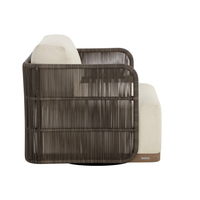 Ravenna Swivel Stinson Cream Armchair, view 4