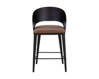 Dezirae Black - Cognac Leather Counter Stool