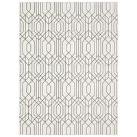 Easton Grey & Blue Casual Rug with geometric pattern, power-loomed polypropylene and polyester.