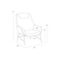 Lucier Belfast Heather Grey / Bravo Ash Lounge Chair, view 4
