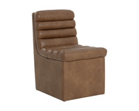 Norm Wheeled Copley Cognac Dining Chair