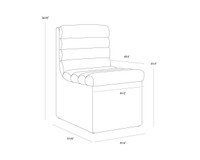 Norm Wheeled Copley Cognac Dining Chair