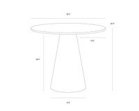 Damon Bistro Gold - 35.5" Table