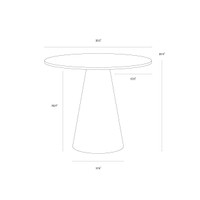 Damon Bistro Gold - 35.5" Table, view 2