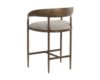 Zanatta Hammered Brass Counter Stool