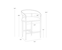 Zanatta Hammered Brass Counter Stool