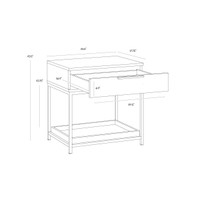 Rebel Small - Black - Taupe Nightstand, view 8