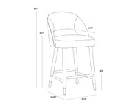 Monae Bravo Cream / Polo Club Muslin Counter Stool