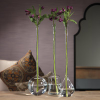 Finchem Long Neck Bell Shaped Vase - Vase Side View | Bone & Brass
