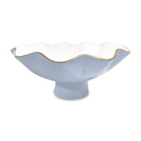 Encanto Carola Large Pedestal (Periwinkle White) | Bone & Brass