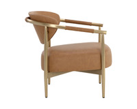 Heloise Milliken Cognac Lounge Chair