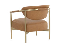 Heloise Milliken Cognac Lounge Chair