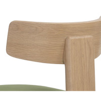 Horton Rustic Oak - Forest Green Dining Chair, view 3