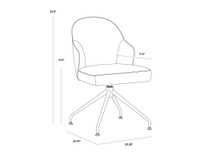 Bretta Swivel Overcast Grey Dining Chair