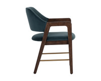 Milton Dining Smoke Acacia - Meg Dusty Teal Armchair