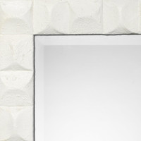 Astor White Plaster Paris Mirror - Mirror Frame Detail | Bone & Brass
