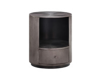 Siena Round - Gunmetal Nightstand