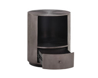 Siena Round - Gunmetal Nightstand