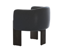 Trine Dark Brown - Vintage Black Night Leather Lounge Chair