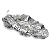 Silver Garden Zebra Leaf Large Serving Platter | Bone & Brass