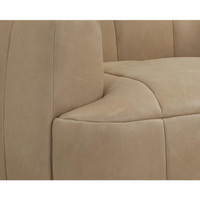 Tadeo Swivel Dark Brown - Sahara Sand Leather Armchair
