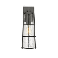 Black Helix Seedy Glass Wall Sconce