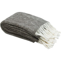Kilkenny Charcoal & Cream Throw - Throw Detail | Bone & Brass