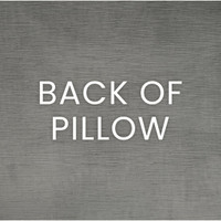 Solid grey polyester back of the Rhapsody Grey Swirl Throw Pillow.