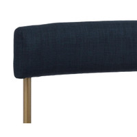 Seneca Antique Brass - Arena Navy Dining Chair, view 3