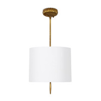 Clove Brass Pendant Small - Natural Linen Shade | Bone & Brass