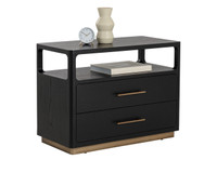Danette Black Nightstand