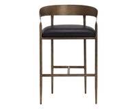 Zanatta Barstool Charcoal Black Leather