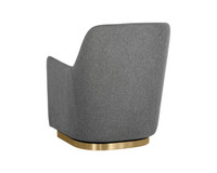 Marcela Swivel Belfast Koala Grey Lounge Chair