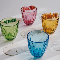 Pink Glass Lily Tumblers – Set of 6, view 4