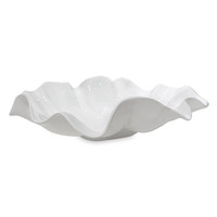Vida Havana Aries Extra Large Bowl White | Bone & Brass