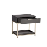 Rebel Small - Gold - Charcoal Grey Nightstand, view 6