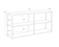 Doncaster Low Smoke Grey Bookcase