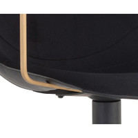 Cassius Swivel Dining Abbington Black / Bravo Black Armchair