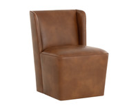 Amita Wheeled Tobacco Tan Dining Chair