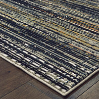 Bowen Black Multi-Colored Abstract Rug, view 2