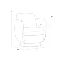Gilley Swivel Meg Ash Lounge Chair, view 4